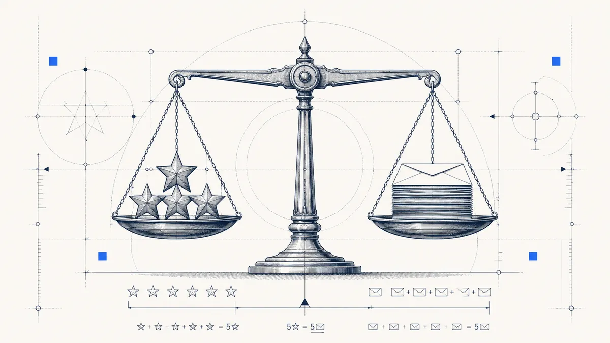 배달앱 악성리뷰에 대한 30일 게시중단 절차와 정중한 사장님 답글 대응 원칙, 법적 경계를 표현한 일러스트
